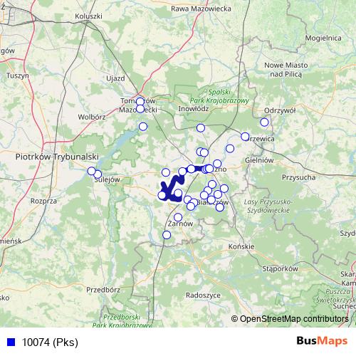 10074 (Pks) bus Line Map