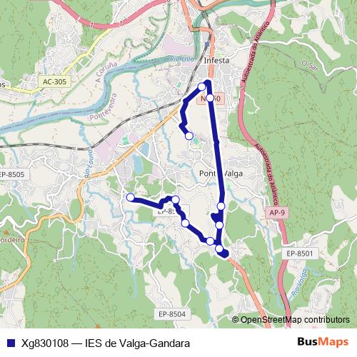 Xg830108 bus Line Map