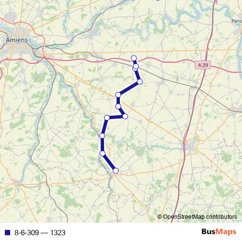 8-6-309 bus Line Map