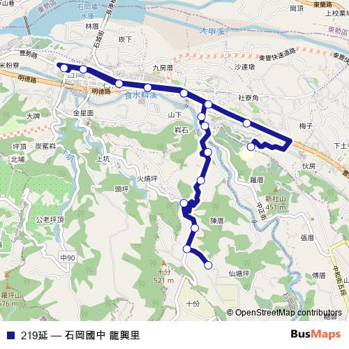 219延 bus Line Map