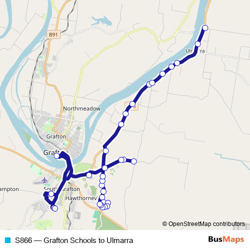 S866 bus Line Map