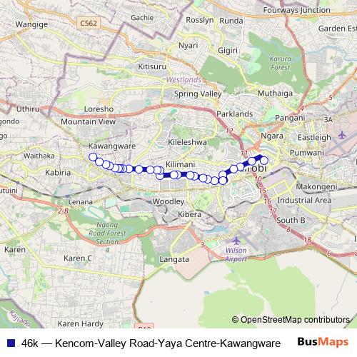 46k bus Line Map
