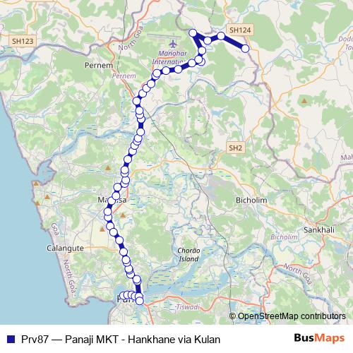 Prv87 bus Line Map