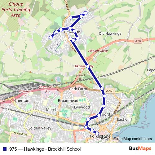 975 bus Line Map