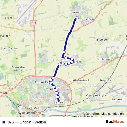 975 bus Line Map