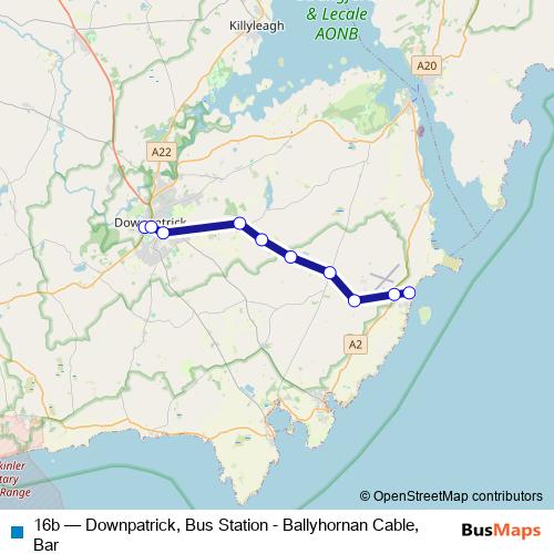 16b bus Line Map