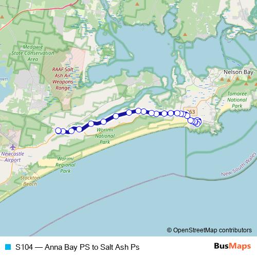 S104 bus Line Map