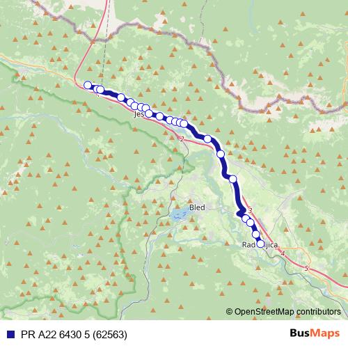 PR A22 6430 5 (62563) bus Line Map