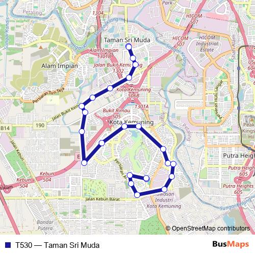 T530 bus Line Map