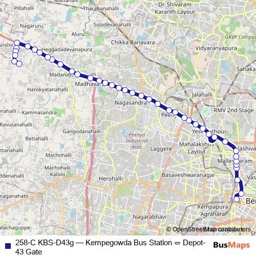 258-C KBS-D43g bus Line Map