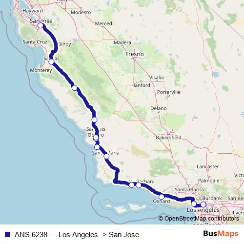 ANS 6238 bus Line Map