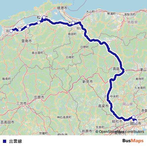 出雲線 bus Line Map