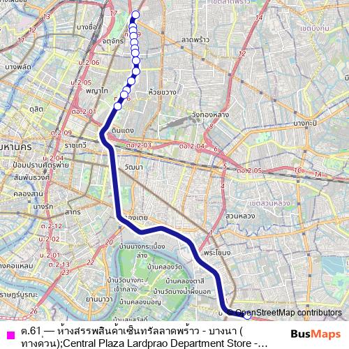 ต.61 bus Line Map