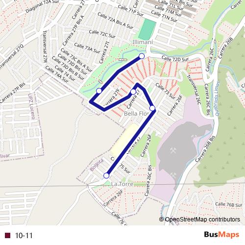 10-11 bus Line Map