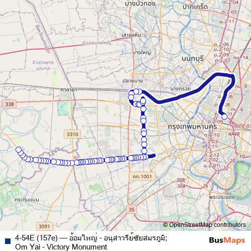 4-54E (157e) bus Line Map