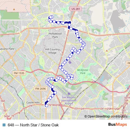 648 bus Line Map