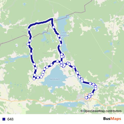 648 bus Line Map