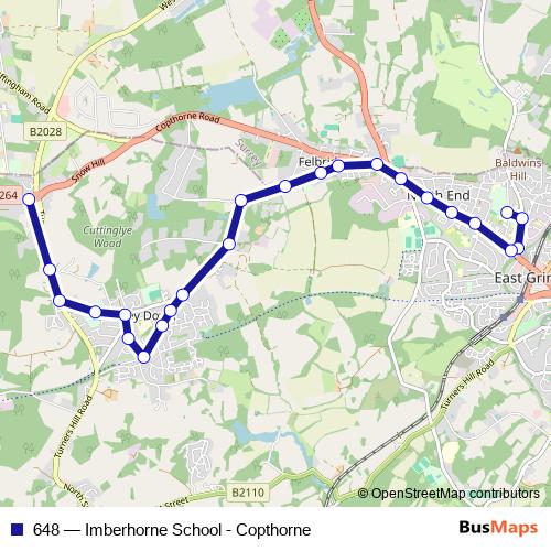 648 bus Line Map