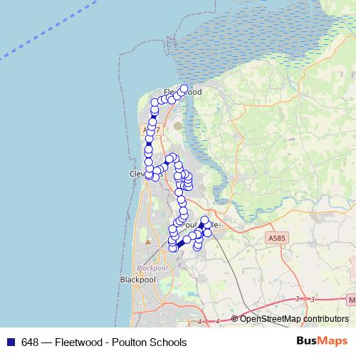 648 bus Line Map