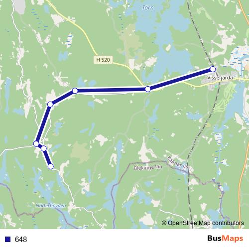 648 bus Line Map
