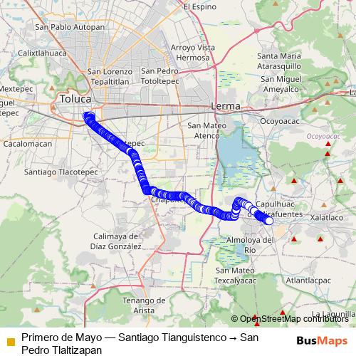 Primero de Mayo bus Line Map