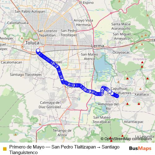 Primero de Mayo bus Line Map