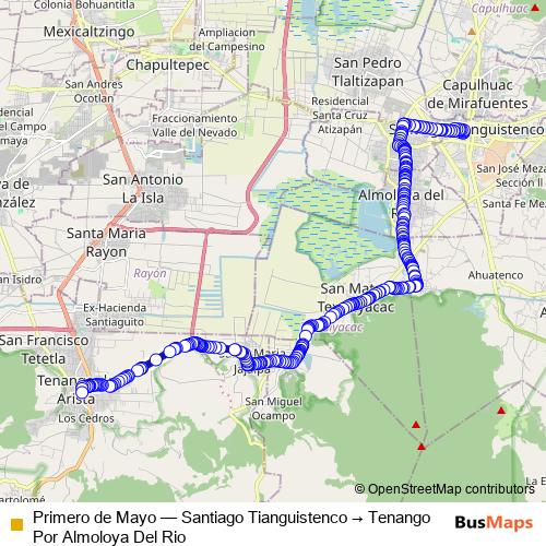 Primero de Mayo bus Line Map
