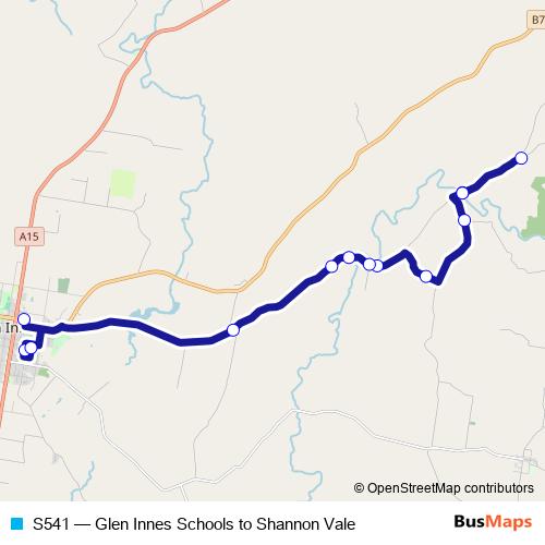 S541 bus Line Map