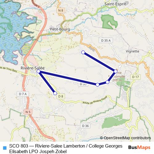 SCO 803 bus Line Map
