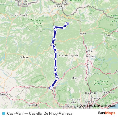 Cast-Manr bus Line Map