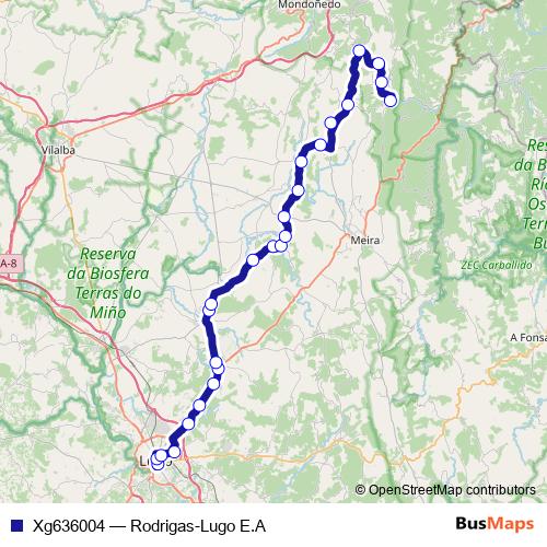 Xg636004 bus Line Map