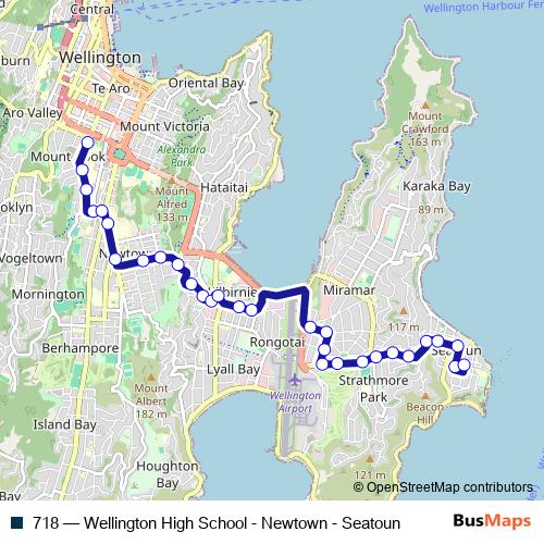 718 bus Line Map
