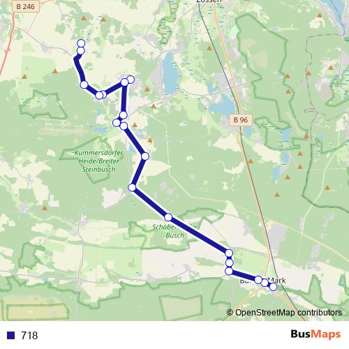 718 bus Line Map