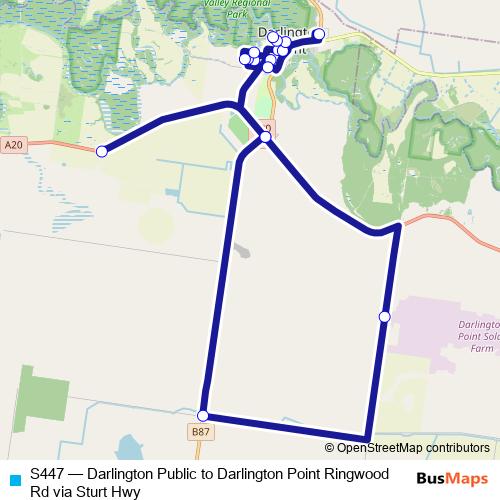 S447 bus Line Map