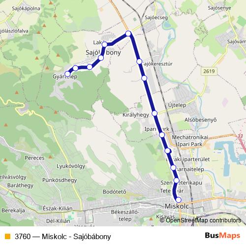 3760 bus Line Map