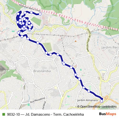 9032-10 bus Line Map