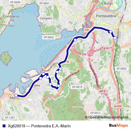 Xg628019 bus Line Map