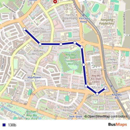 138b bus Line Map