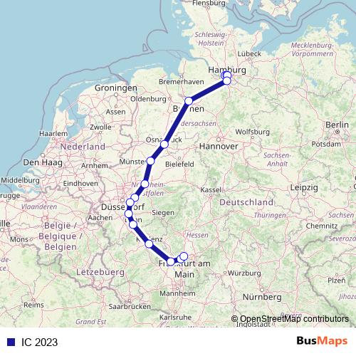 IC 2023 rail Line Map