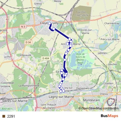 2291 bus Line Map