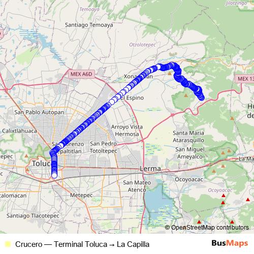 Crucero bus Line Map