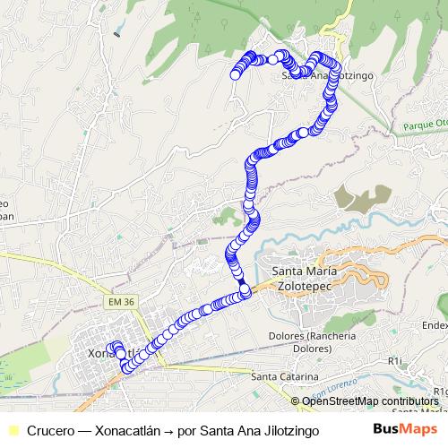 Crucero bus Line Map
