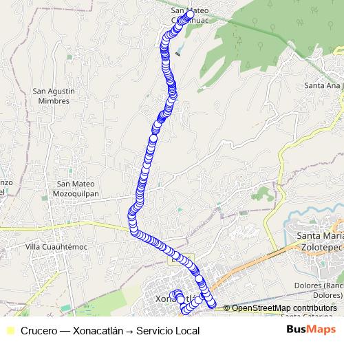 Crucero bus Line Map