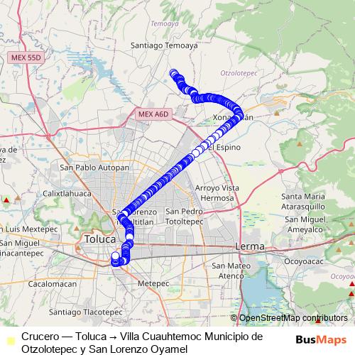 Crucero bus Line Map