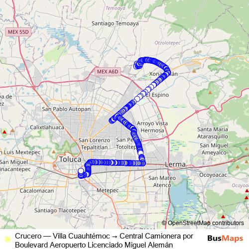 Crucero bus Line Map