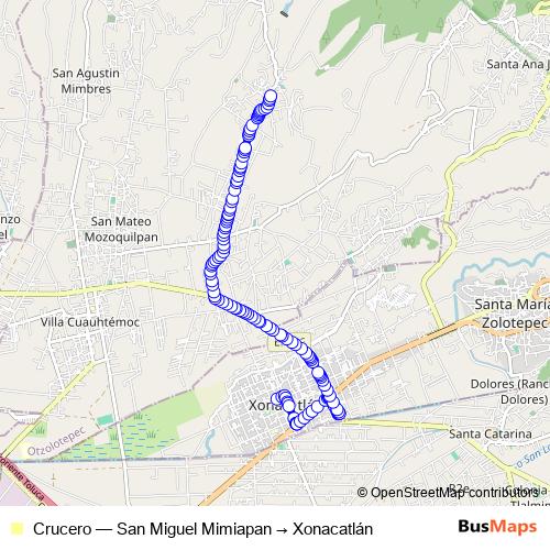 Crucero bus Line Map