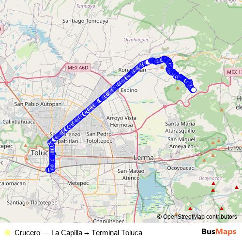 Crucero bus Line Map