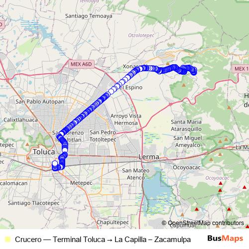 Crucero bus Line Map