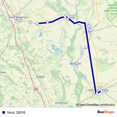 Vesz 32616 rail Line Map