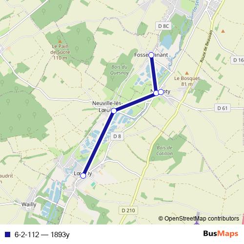 6-2-112 bus Line Map